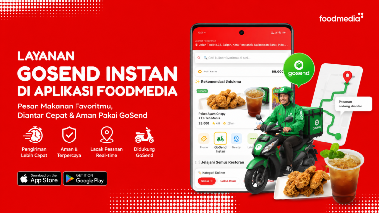 Layanan GoSend Instan di Aplikasi foodmedia
